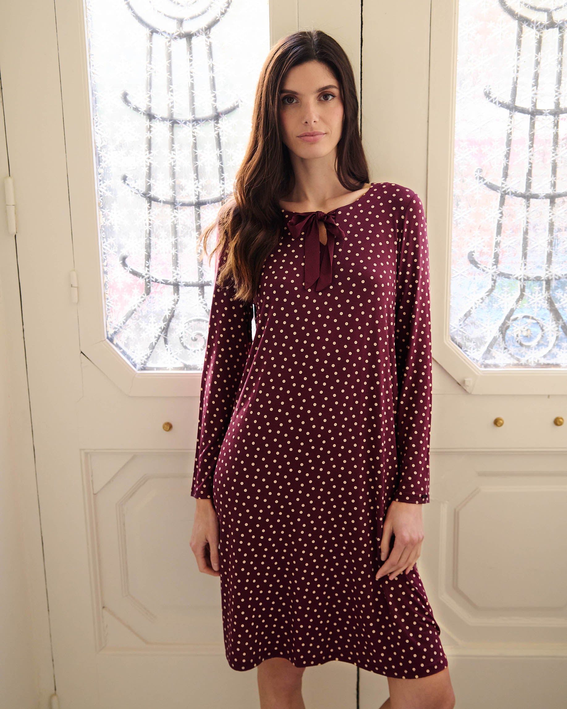 Νυχτικό Μίνι micromodal πουά Vamp