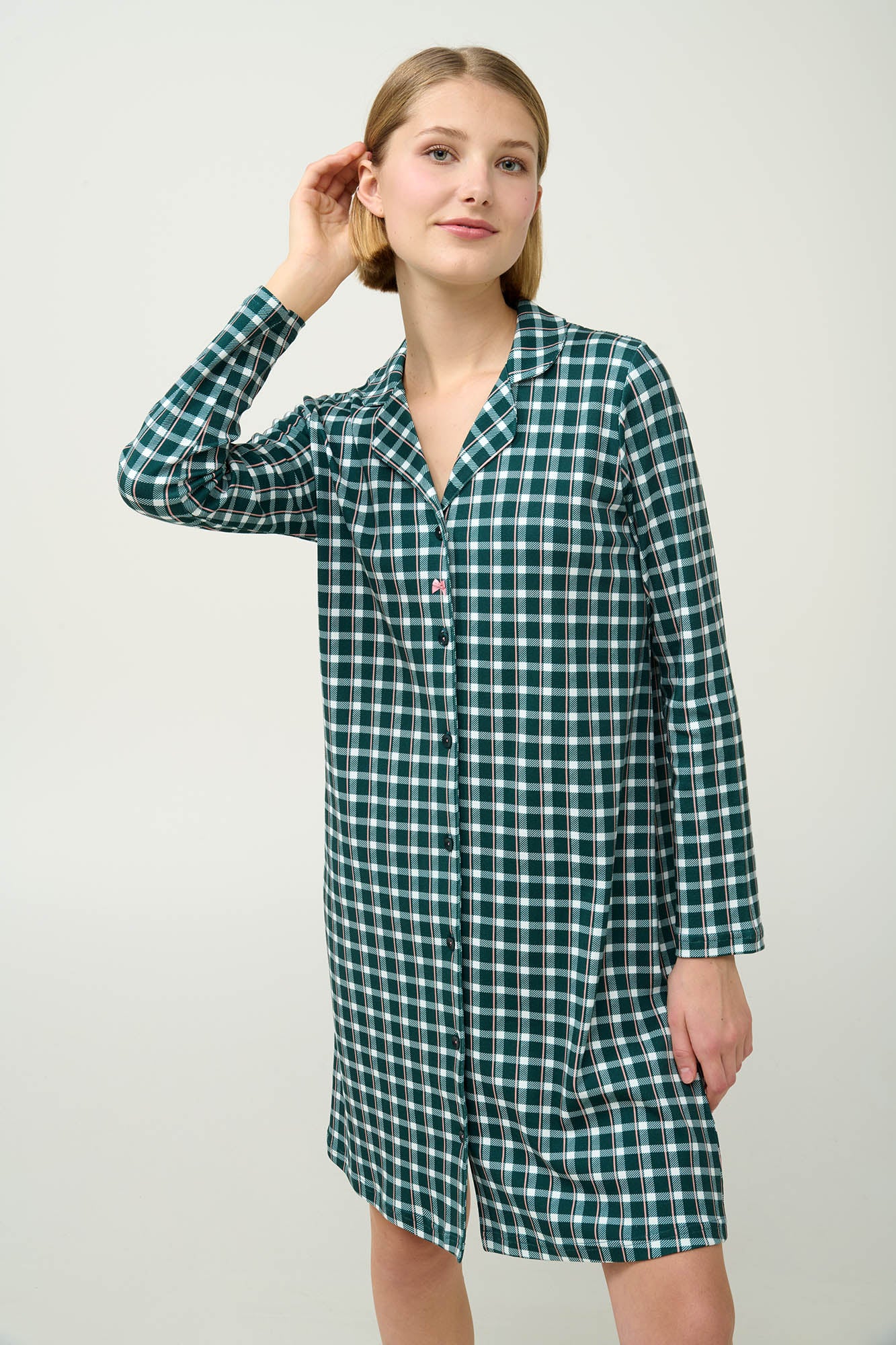 Νυχτικό βαμβακερό με κουμπιά Vamp