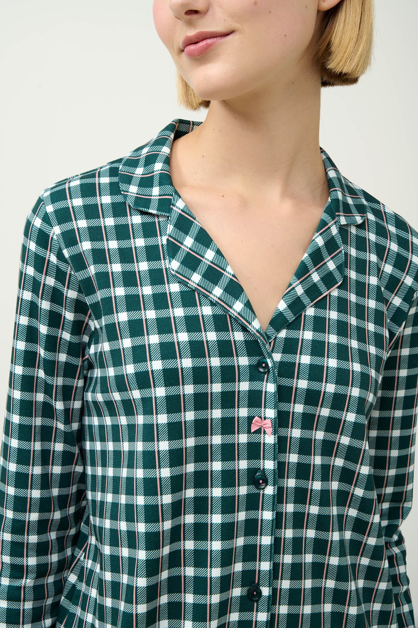 Νυχτικό βαμβακερό με κουμπιά Vamp