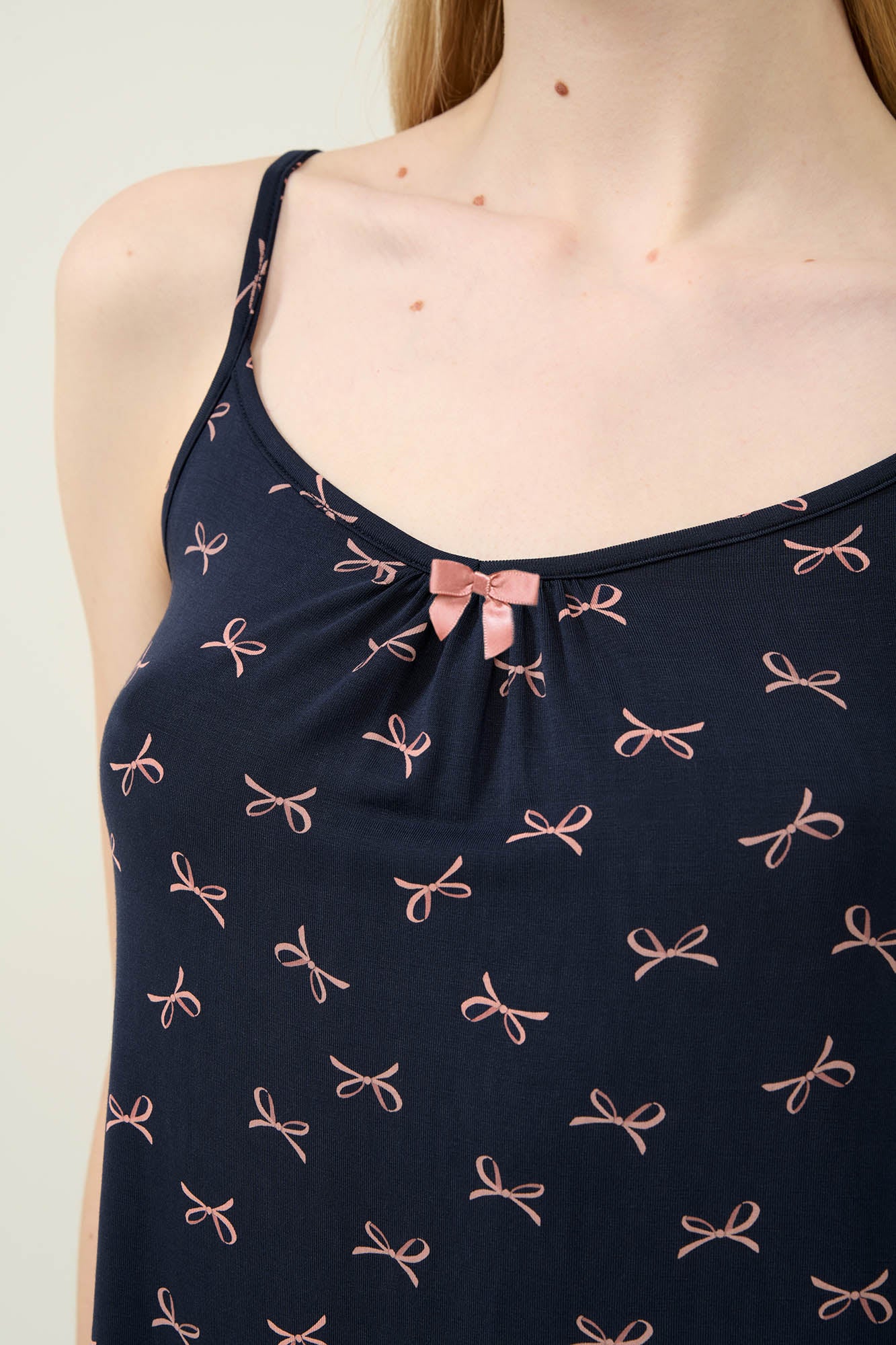 Νυχτικό Τιραντέ micromodal μπλε Vamp