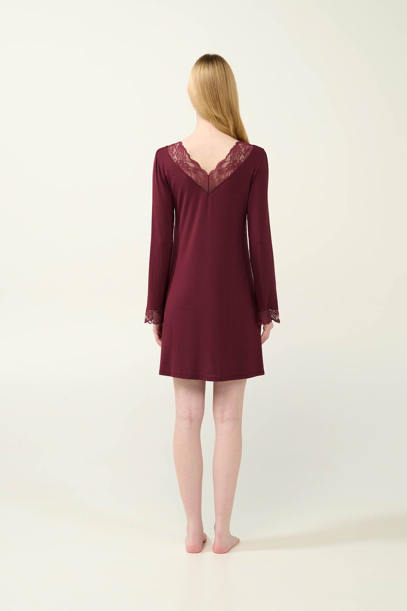 Νυχτικό Μίνι micromodal μπορντώ Vamp