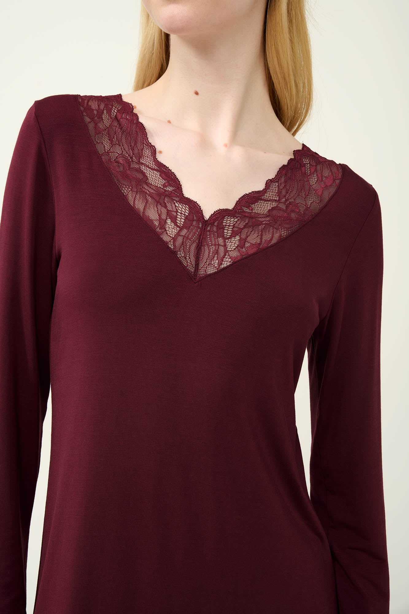 Νυχτικό Μίνι micromodal μπορντώ Vamp