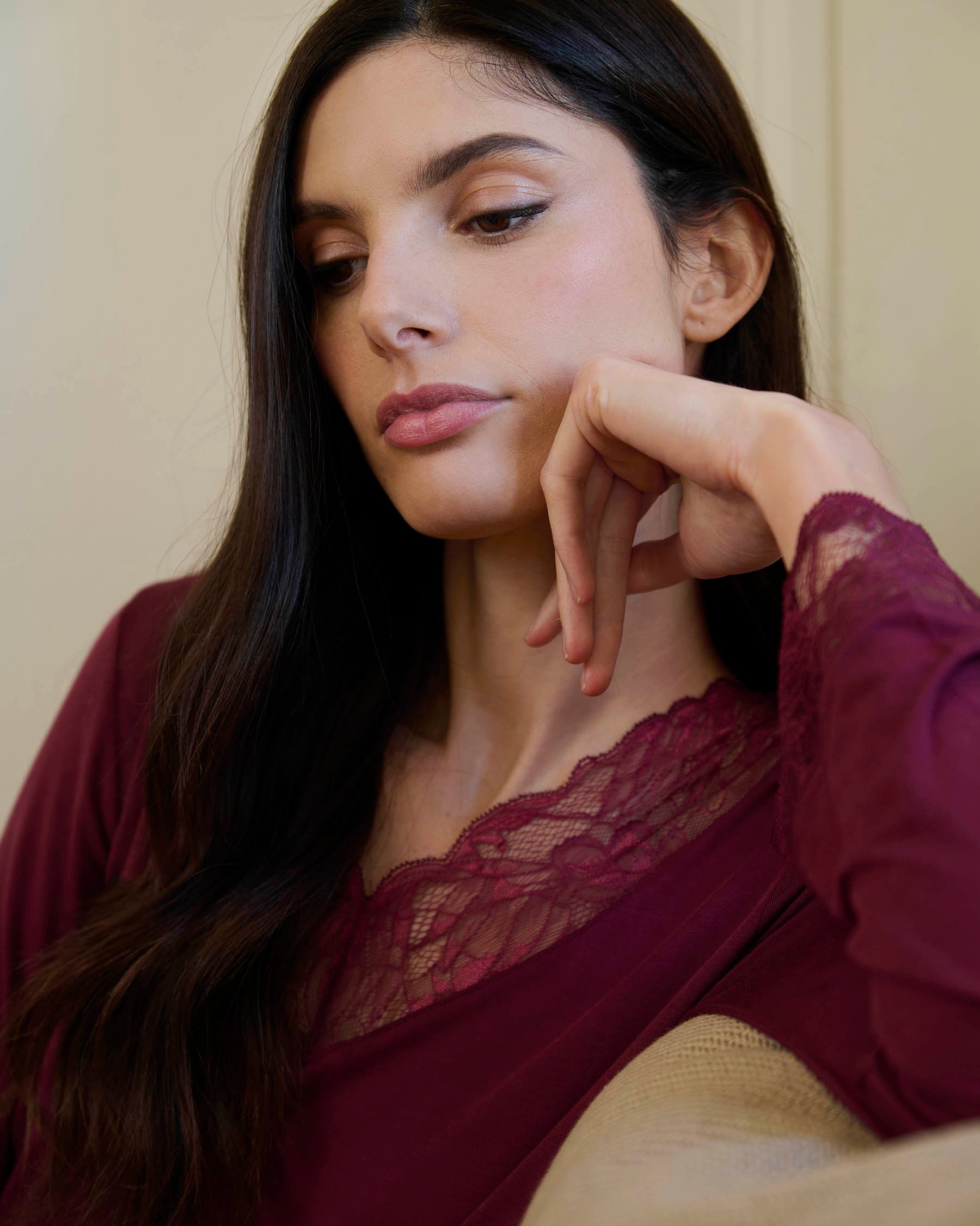 Νυχτικό Μίνι micromodal μπορντώ Vamp