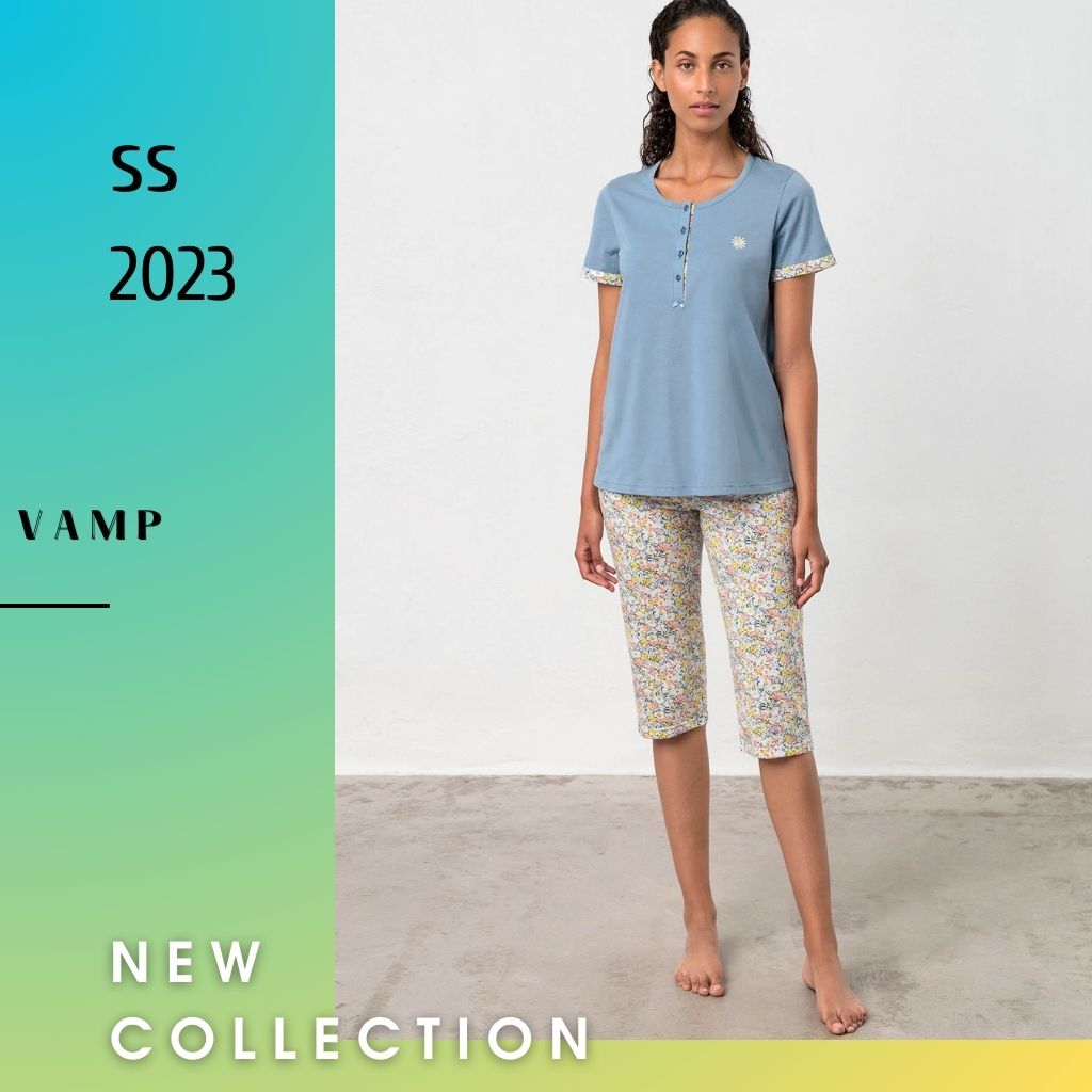 Women's Pajamas with Vamp Capri