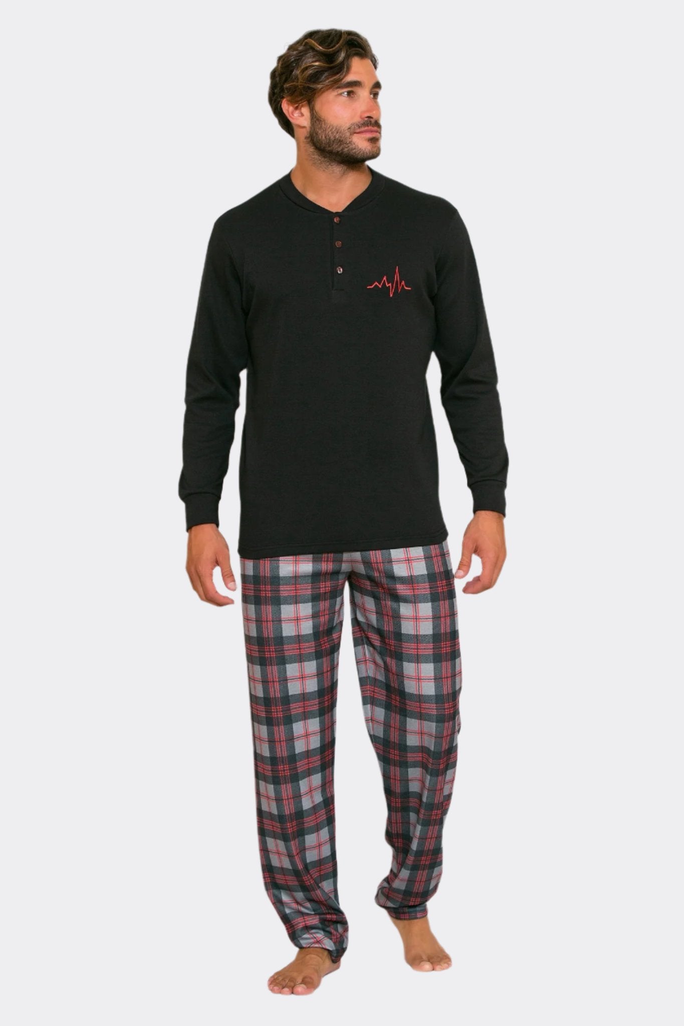 Men's cotton pajamas with Scherzo buttons