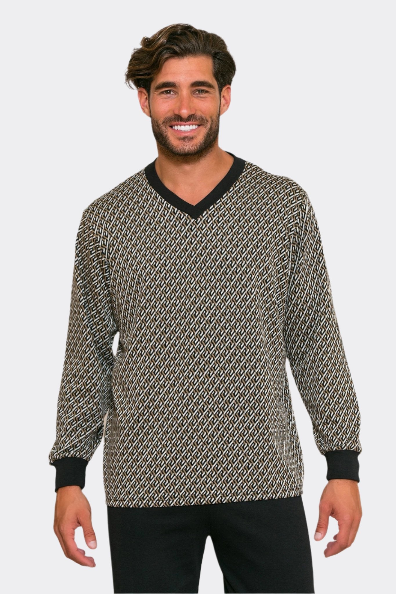 Men's cotton pajamas with Scherzo buttons