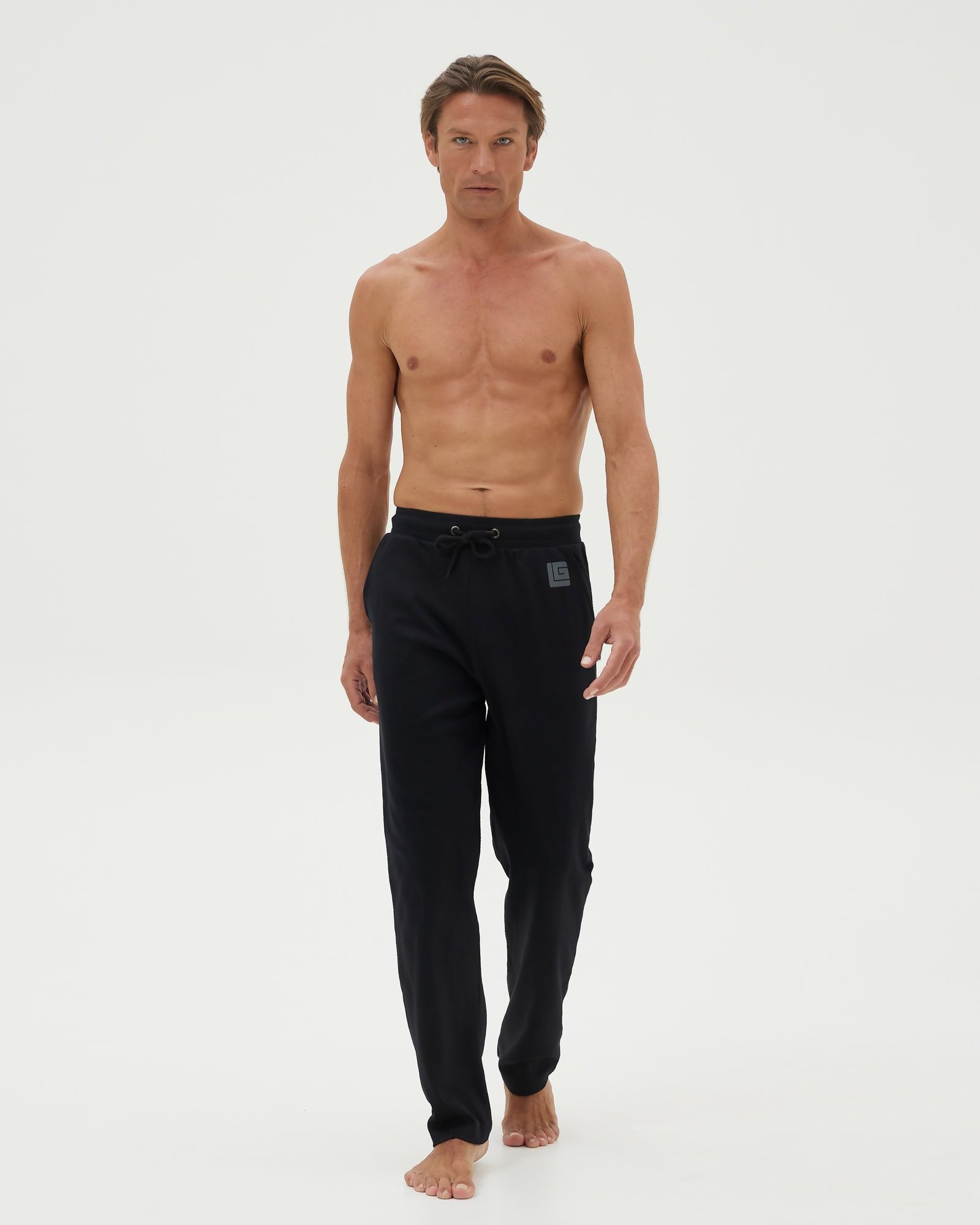 Ανδρική Πιτζάμα βαμβακερή μαύρη Guy LaRoche