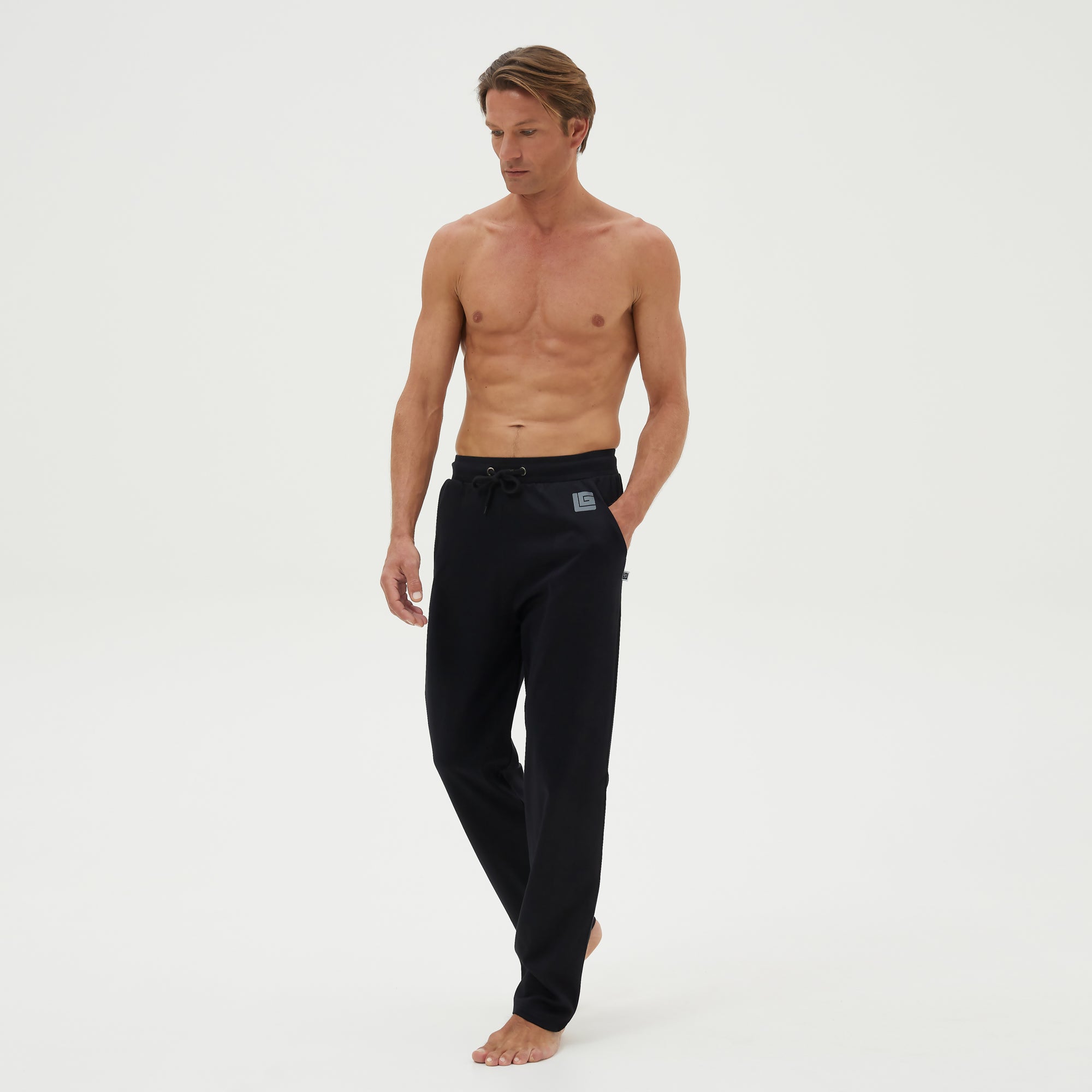 Ανδρική Πιτζάμα βαμβακερή μαύρη Guy LaRoche