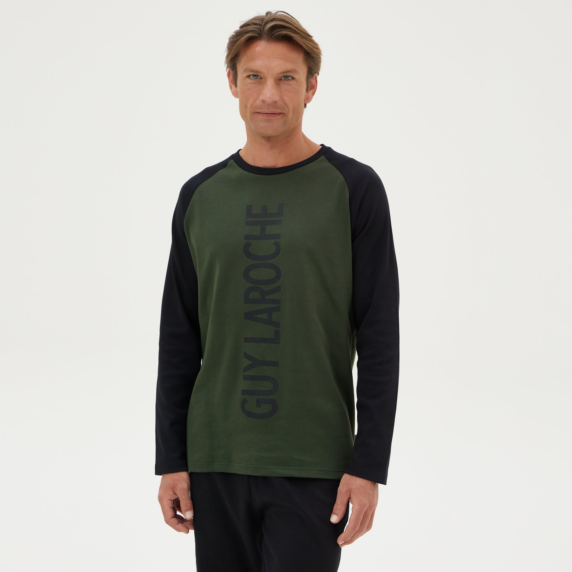 Ανδρική Πιτζάμα βαμβακερή λαδί Guy LaRoche