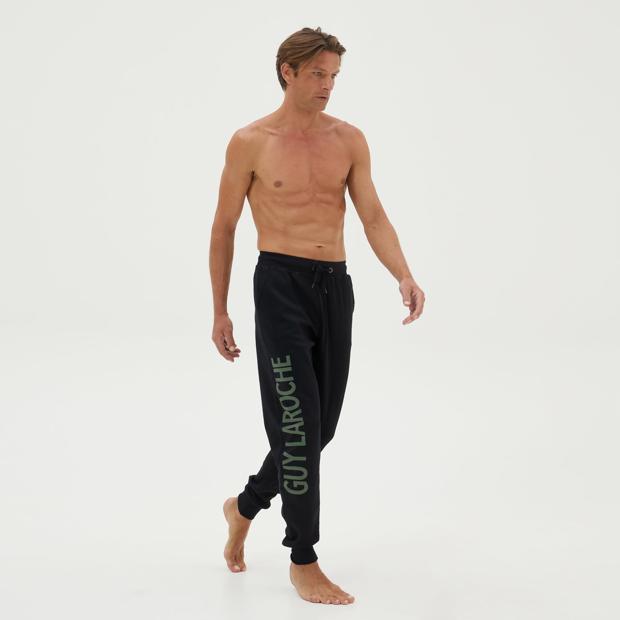 Ανδρική Πιτζάμα βαμβακερή λαδί Guy LaRoche