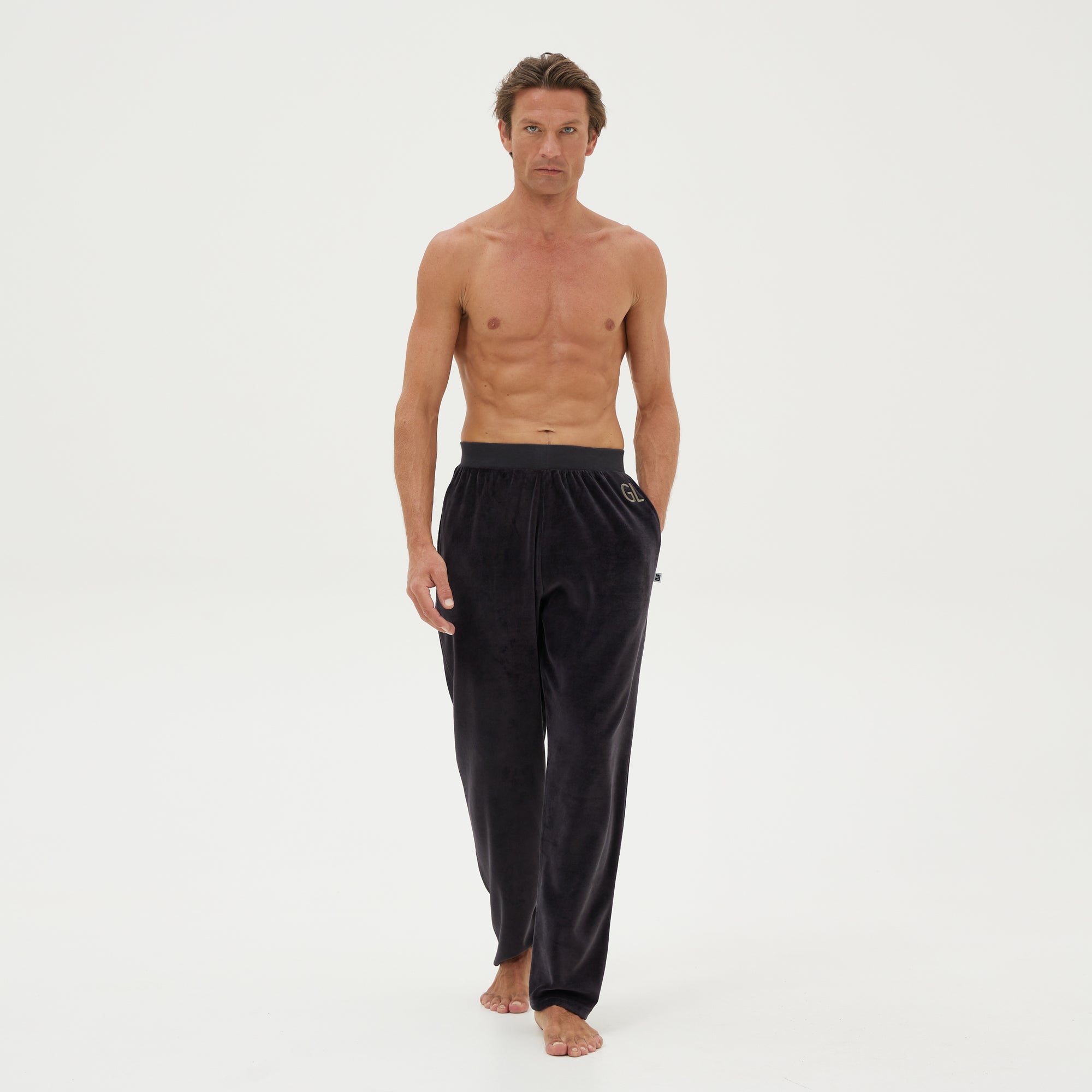 Ανδρική Πιτζάμα βελουτέ χακί Guy LaRoche