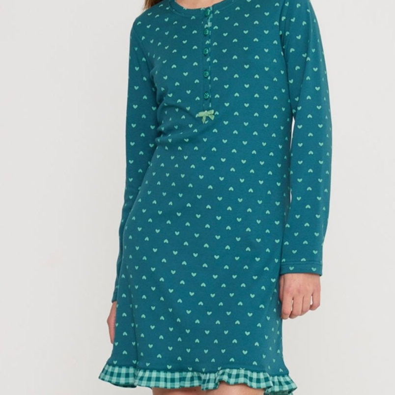 Νυχτικό βαμβακερό πράσινο Noidinotte