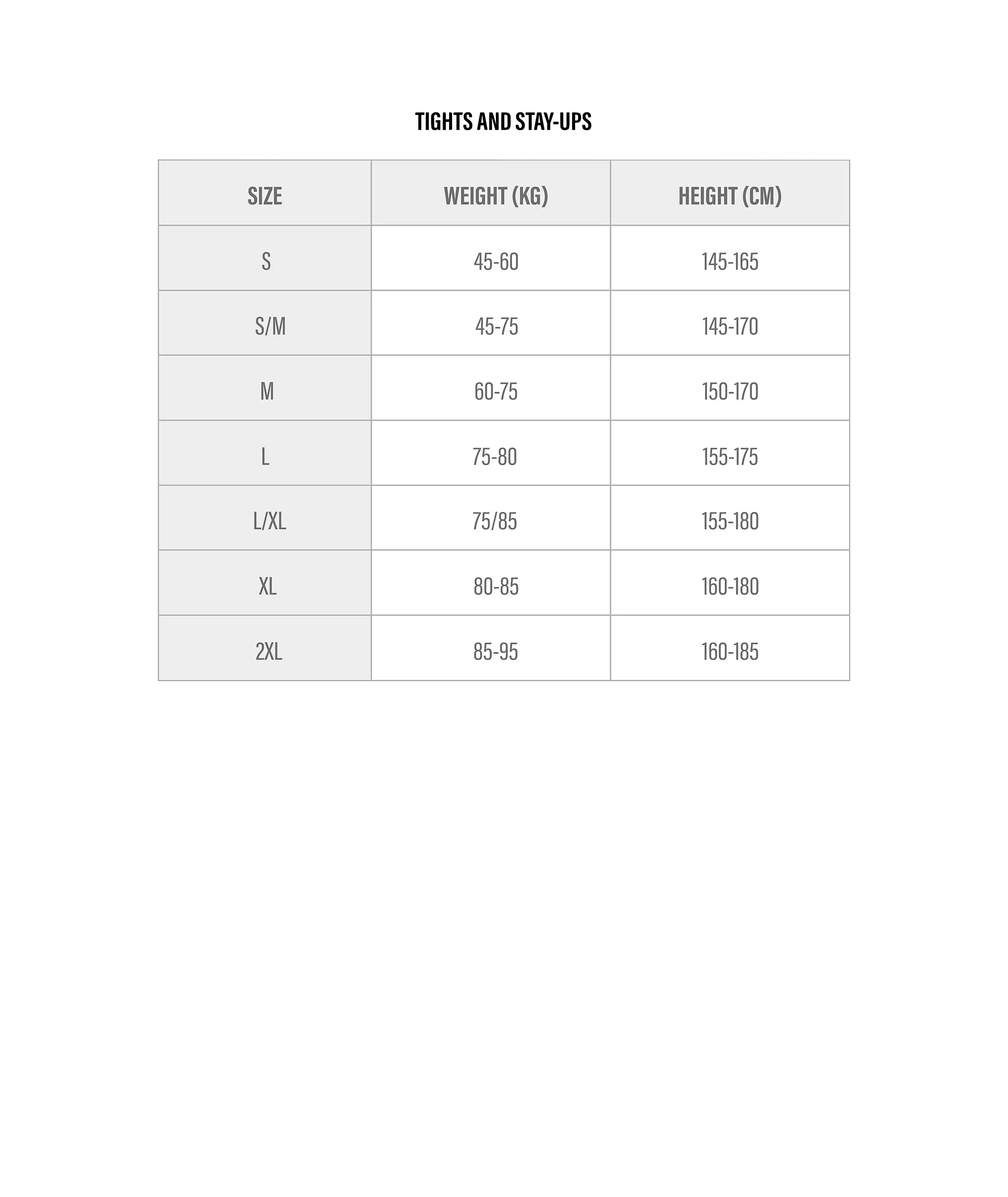 size guide