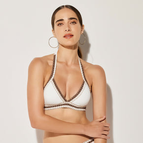 Γυναικείο Μαγιό Λευκό Μπικίνι τρίγωνο Lida - Nana Kakouti Swimwear- Γλυφάδα