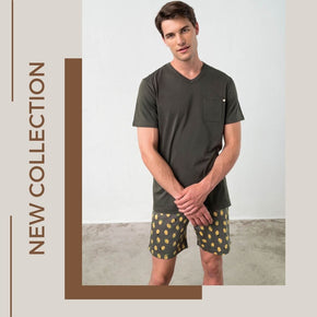 Ανδρική Πιτζάμα καλοκαιρινή lemons Vamp - Nana Kakouti Homewear - Γλυφάδα