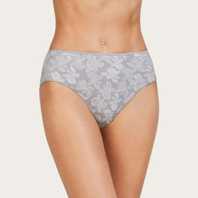 Γυναικείο midi σλιπ microfiber με floral jacquard print Avet