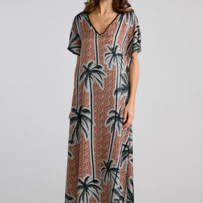 Maxi εμπριμέ σατέν καφτάνι Penky - Nana Kakouti Γλυφάδα