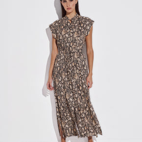 Γυναικείο maxi shirt dress snake print Lida - Nana Kakouti Γλυφάδα