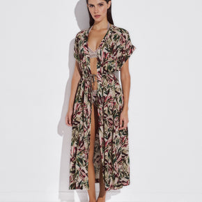 Γυναικεία maxi tunic floral tropical print Lida - Nana Kakouti Γλυφάδα