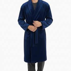 Ανδρική Ρόμπα Φλις μπλε Scherzo