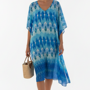 Γυναικείο καφτάνι με ikat print CharmLine - Nana Kakouti Γλυφάδα