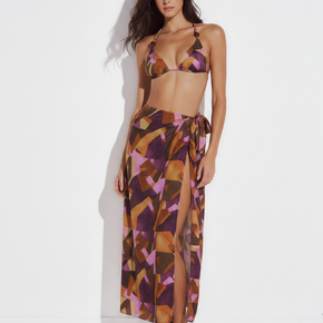 Γυναικεία maxi παρεό φούστα geometric print Lida - Nana Kakouti Γλυφάδα