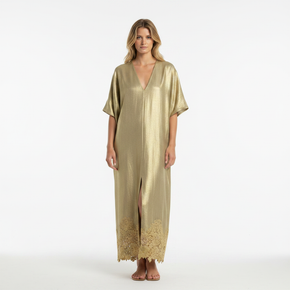 Studio front gold-sand guipure Eleria Cortes