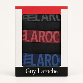 Guy Laroche ανδρικά μαύρα boxer με μπλε γκρι μπορντώ εξωτερικό λάστιχο - Nana Kakouti Glyfada